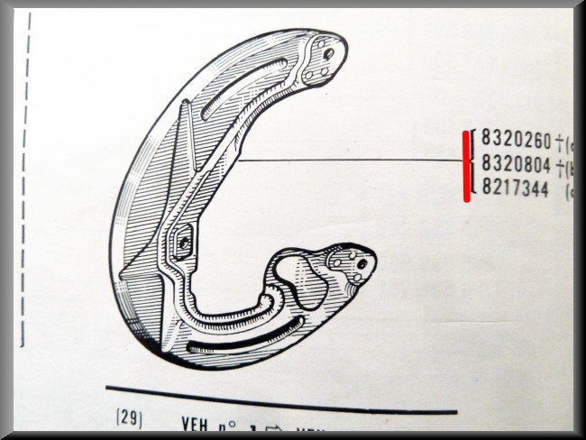 Tôle pare-boue avant gauche – Renault 16 < 1968 – OEM 0821734400