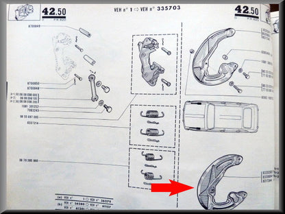 Tôle pare-boue avant gauche – Renault 16 < 1968 – OEM 0821734400