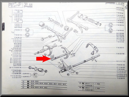 Commutateur 1ère 2ème vitesse (5 rapports) – Renault 16 – OEM 7700553009