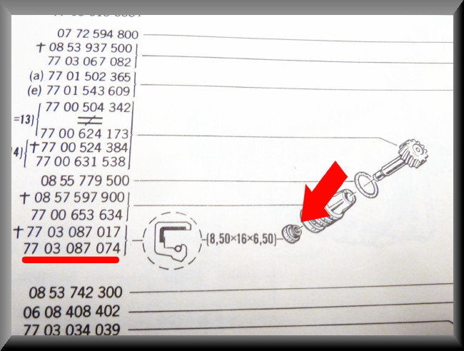 Keerring km teller aandrijving (8 5x16x6 5 mm) – Renault 12 – Renault 16 - Renault divers OEM 7703087074