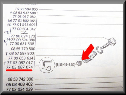 Keerring km teller aandrijving (8 5x16x6 5 mm) – Renault 12 – Renault 16 - Renault divers OEM 7703087074