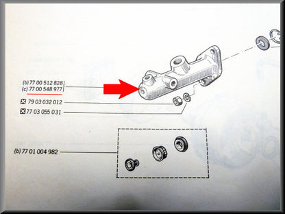 Hoofdremcilinder – Renault 12 – Renault 16 - Renault 15 - OEM 7700548977