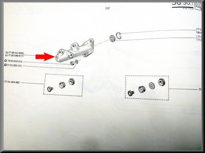 Hoofdremcilinder – Renault 12 – Renault 16 - Renault 15 - OEM 7700548977