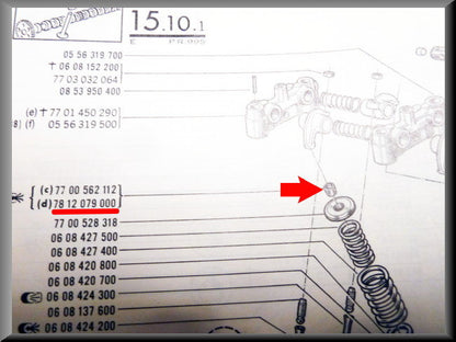 Goupille de soupape (2 pièces) – Renault 16 – OEM 7812079000