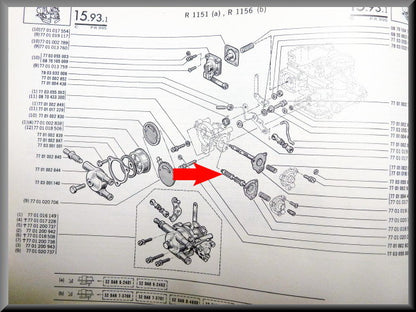 Membrane de starter – Renault 16 – OEM 7701020280