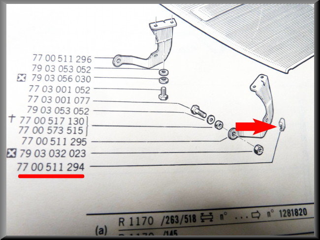 Motorkap rubber 15mm – Renault 12 – Renault 21 - Renault 25 - OEM 7700511294