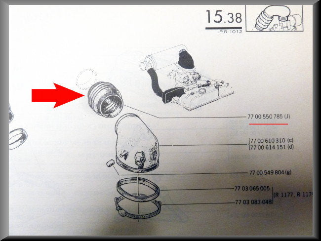 Harmonica rubber air filter