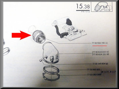 Harmonica rubber air filter