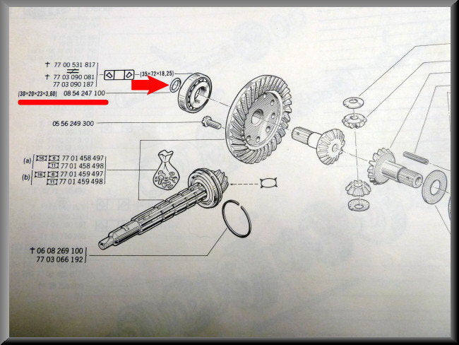 O ring differentieel aandrijfas – Renault 12 – Renault 15 - Renault 17 - Renault 16 - OEM 0854247100