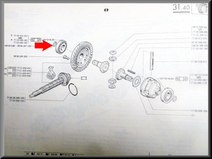 O ring differentieel aandrijfas – Renault 12 – Renault 15 - Renault 17 - Renault 16 - OEM 0854247100