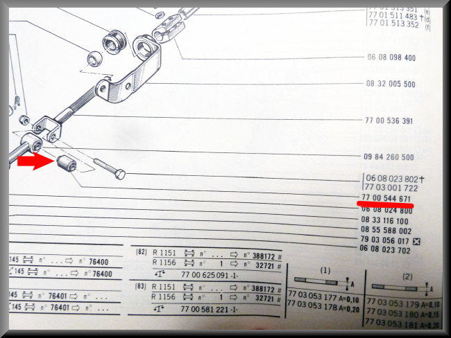 Silent bloc schakelstang – Renault 16 – Renault 12 - OEM 7700544671
