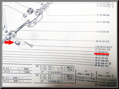 Silent bloc schakelstang – Renault 16 – Renault 12 - OEM 7700544671