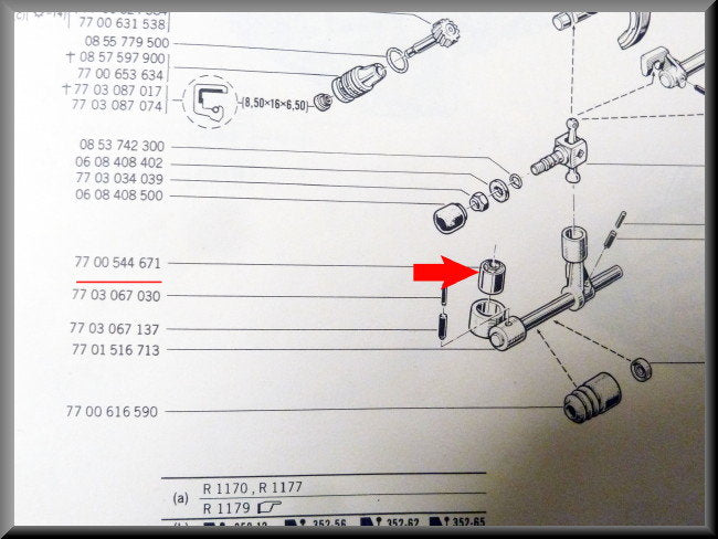 Silent bloc schakelstang – Renault 12 – Renault 16 - Renault 5 - OEM 7700544671A