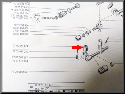 Silent bloc schakelstang – Renault 12 – Renault 16 - Renault 5 - OEM 7700544671A