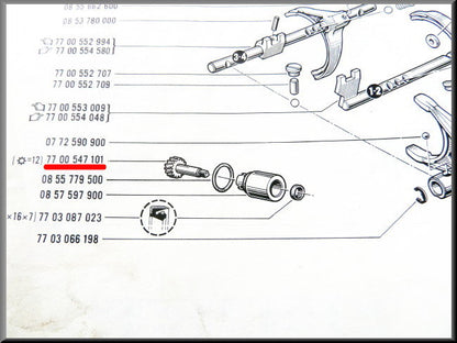 Speedometer cable drive - Lotus Europa - Renault 16 (4-speed) - OEM 0830051900