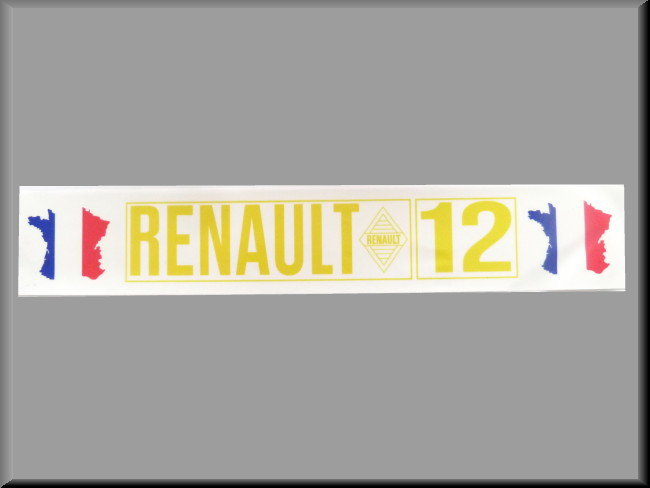 Binnenruit auto sticker 41x7 cm – Renault 12