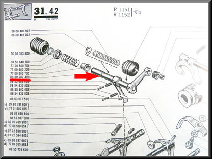 Sélectionneur de vitesse (boîte 4-5) – Renault 16 – OEM 0980787400