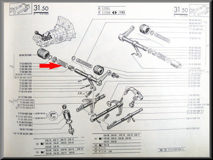 Gearbox spring (4-speed) – Renault 16 – OEM 7700500229