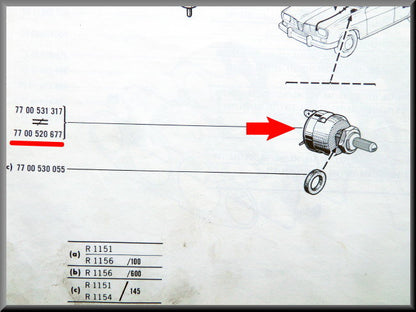 Dimmer dashboard verlichting – Renault 16 – OEM 7700520677