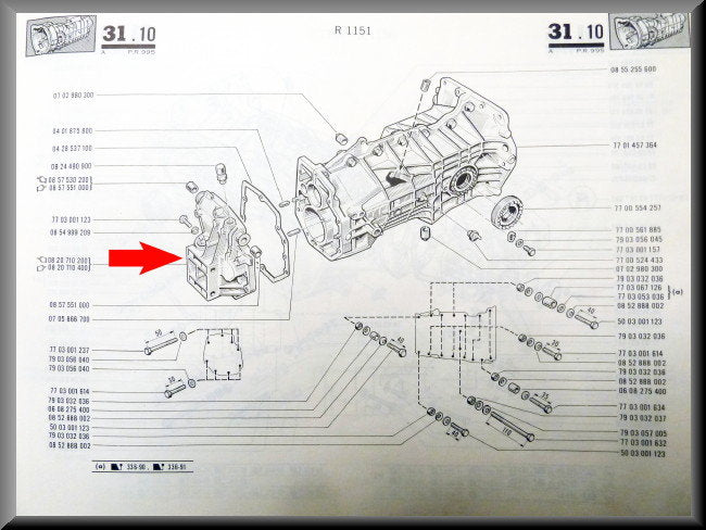 Einddeksel (4 bak) – Renault 16 – OEM 0820710200