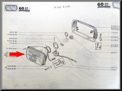 Koplamp (Kangeroo) Cibie  – Renault 16 TS type 2 – OEM 7701017180A – Used