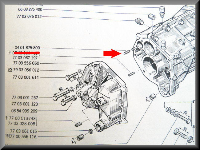 Goupille – Renault 12 – Renault 16 - OEM 0401875800