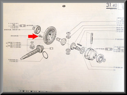 Crown wheel bolt