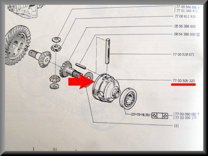 Carter de différentiel – Renault 12 – Renault 15 - Renault 16 - Renault 17OEM 7700505320