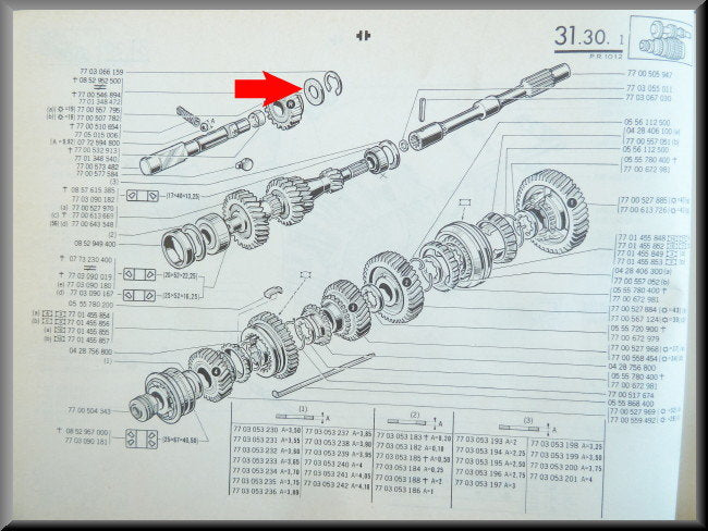 Glijlager achteruit – Renault 12 – Renault 16 - Renault 17 - OEM 7700546894