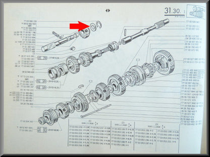 Glijlager achteruit – Renault 12 – Renault 16 - Renault 17 - OEM 7700546894