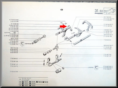 Borgpen schakelvork – Renault 12 – Renault 15 - Renault 17 -  OEM 0853937500
