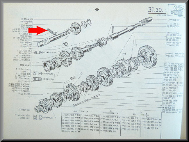 Goupille d'arrêt de vitesse – Renault 12 – Renault 16 - OEM 7700510654