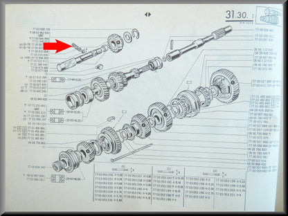 Goupille d'arrêt de vitesse – Renault 12 – Renault 16 - OEM 7700510654