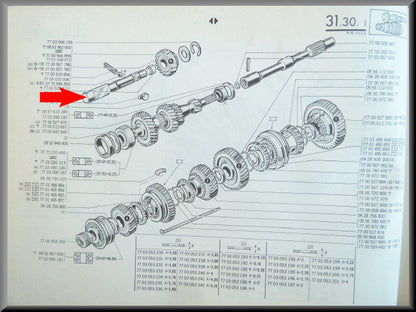 As achteruit tandwiel – Renault 12 – Renault 16 - OEM 7700573482