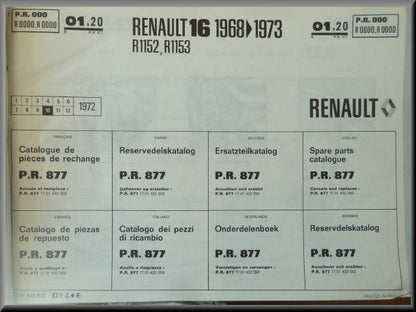 P.R. 877 édition 6 – Renault 16 TL, L