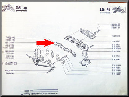 Joint de collecteur d'échappement (2,0 mm) – Renault 16 TX, TS – Renault 12 Gordini – Alpine A110, A310 – Renault divers – OEM 7700501840A