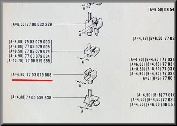 Remleiding benzineleiding klem (enkel) – Renault 12 – Renault 15 - Renault 17 - Renault 16 -  OEM 7703079008