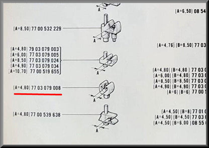 Remleiding benzineleiding klem (enkel) – Renault 12 – Renault 15 - Renault 17 - Renault 16 -  OEM 7703079008