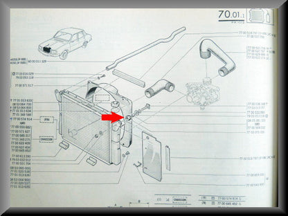 Radiateur rubber – Renault 12  Renault 15 - Renault 17 - – OEM 7703073100