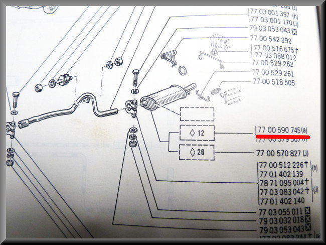 End silencer Break – Renault 12 – OEM 7700590745