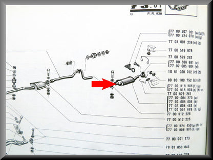 Silencieux arrière – Renault 12 – OEM 7702004273
