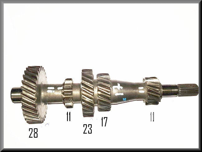 Arbre primaire (28 12 23 17 11 dents) – Renault 16 – OEM 7701457052