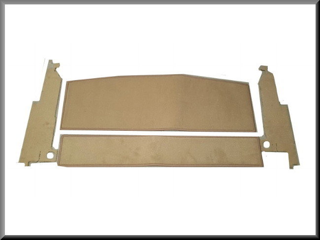Plage arrière et garniture de montant C beige (velours) – Renault 16 – OEM 7700531410 / 7700530986 / 7700530987 / 7700531408