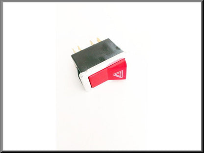 Bouton warning (rouge avec cerclage chromé) – Renault 12 – Renault 16 - Renault 4 - Renault divers - OEM 7700562638