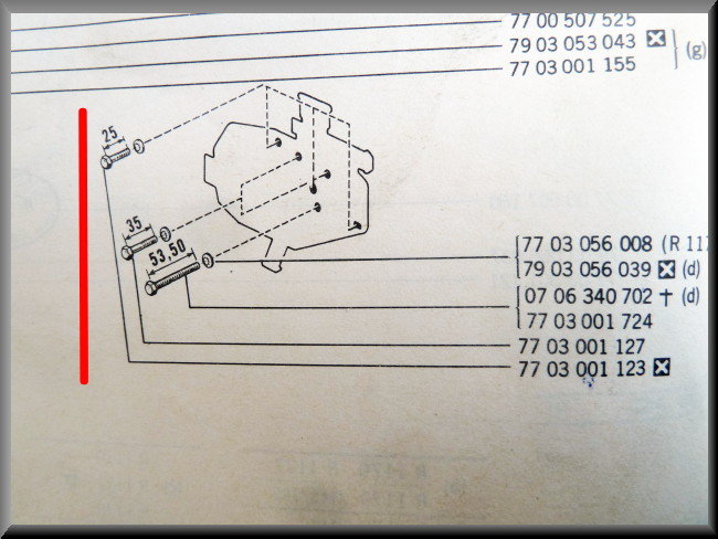 Waterpomp bouten set – Renault 12 – Renault 15 - OEM 7703001123