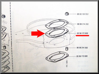 Joint en caoutchouc entre carburateur et filtre à air – Renault 16 TL – OEM 0556172600