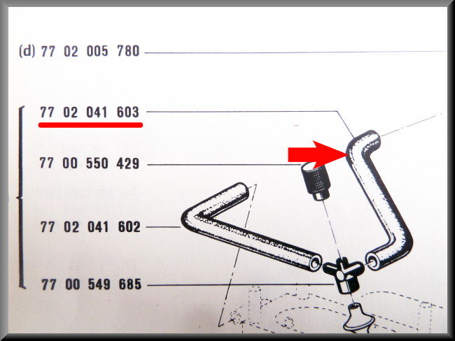 Carburateurslang – Renault 12 - Renault 15 - OEM 7702041603