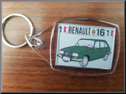 Porte-clés (vert) – Renault 16 TL