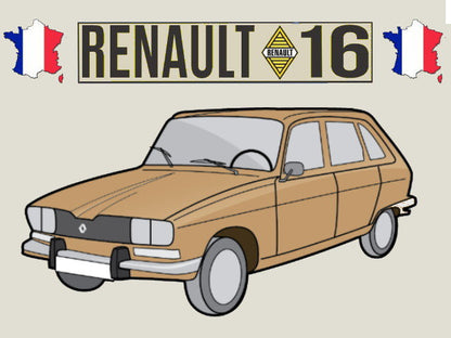 Porte-clés (beige) – Renault 16 TX
