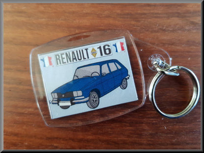 Porte-clés (bleu) – Renault 16 TX
